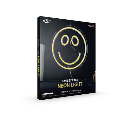 The Source - Neon Smiley Face - Διακοσμητικό φωτιστικό τοίχου Χαμογελαστό πρόσωπο