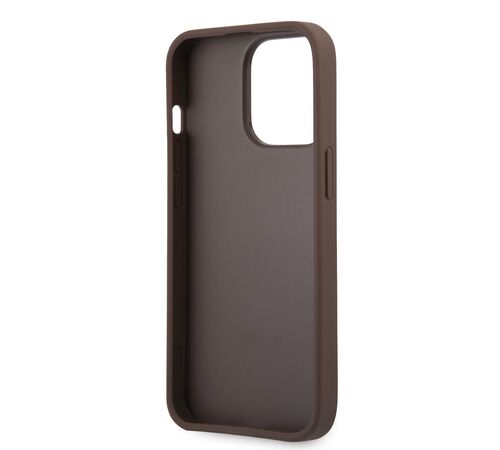Guess "4G Logo Collection" Printed Stripe Θήκη προστασίας από δερματίνη – iPhone 13 Pro (Καφέ)