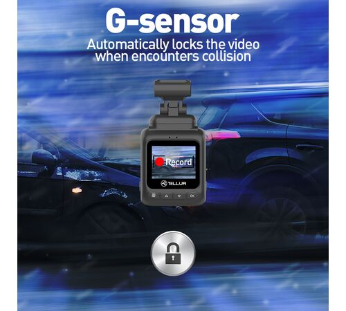 Tellur Dash Patrol DC1 Κάμερα DVR Αυτοκινήτου 1080P για Παρμπρίζ με μαγνητικό βραχίονα σε μαύρο χρώμα FullHD (TLL711001)