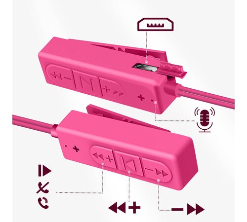 Defunc BASIC TALK In-Ear Bluetooth Earbuds Ασύρματα Ακουστικά σε ροζ χρώμα