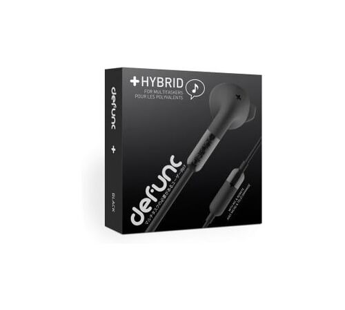 Defunc PLUS HYBRID In-Ear Earbuds Ενσύρματα Ακουστικά σε μαύρο χρώμα