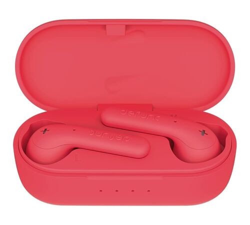 Defunc TRUE BASIC Bluetooth 5.2 Ασύρματα True Wireless Ακουστικά με θήκη (κόκκινο)