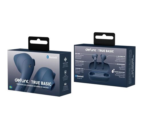 Defunc TRUE BASIC Bluetooth 5.2 Ασύρματα True Wireless Ακουστικά με θήκη (μπλε)
