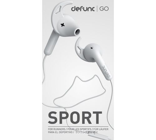 Defunc PLUS SPORT In-Ear Earbuds Ενσύρματα Ακουστικά σε λευκό χρώμα