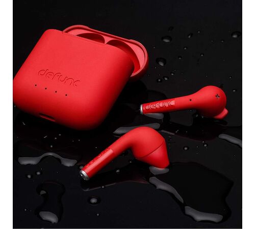 Defunc TRUE GO SLIM Bluetooth 5.2 Ασύρματα True Wireless Ακουστικά με θήκη (κόκκινο)