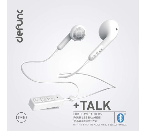 Defunc PLUS TALK In-Ear Bluetooth Earbuds Ασύρματα Ακουστικά σε λευκό χρώμα