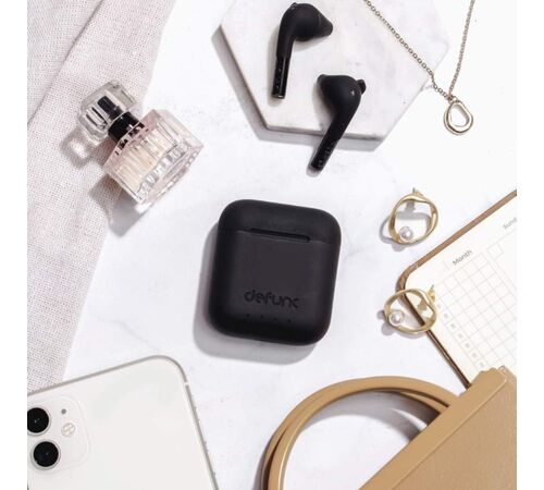 Defunc TRUE GO SLIM Bluetooth 5.2 Ασύρματα True Wireless Ακουστικά με θήκη (μαύρο)