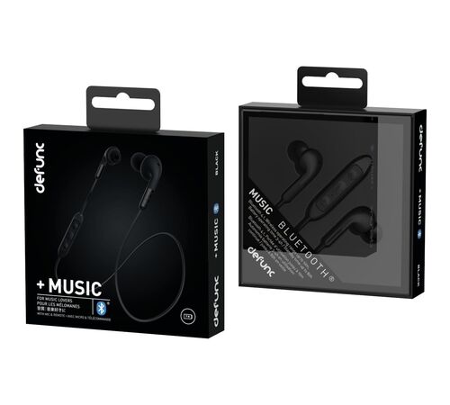 Defunc PLUS MUSIC In-Ear Bluetooth Earbuds Ασύρματα Ακουστικά σε μαύρο χρώμα