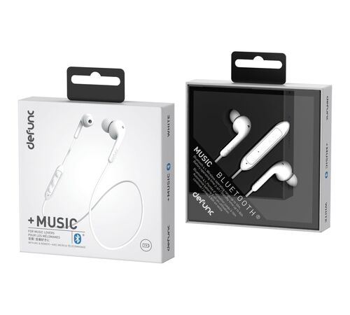 Defunc PLUS MUSIC In-Ear Bluetooth Earbuds Ασύρματα Ακουστικά σε λευκό χρώμα