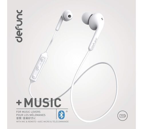 Defunc PLUS MUSIC In-Ear Bluetooth Earbuds Ασύρματα Ακουστικά σε λευκό χρώμα