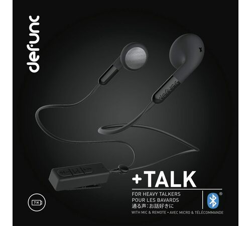 Defunc PLUS TALK In-Ear Bluetooth Earbuds Ασύρματα Ακουστικά σε μαύρο χρώμα