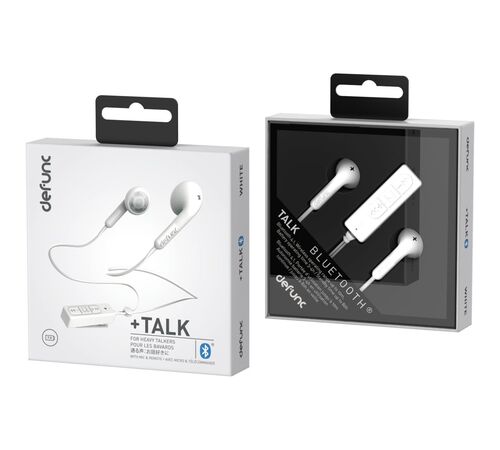 Defunc PLUS TALK In-Ear Bluetooth Earbuds Ασύρματα Ακουστικά σε λευκό χρώμα