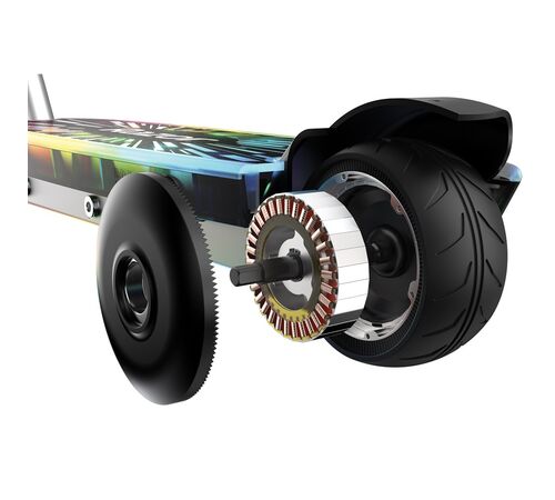 Razor Παιδικό Ηλεκτρικό Πατίνι Color Rave με μέγιστη ταχύτητα 12 km/h κατάλληλο για παιδιά 8 ετών και άνω σε χρώμα Silver