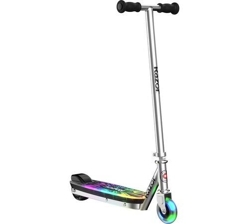 Razor Παιδικό Ηλεκτρικό Πατίνι Color Rave με μέγιστη ταχύτητα 12 km/h κατάλληλο για παιδιά 8 ετών και άνω σε χρώμα Silver