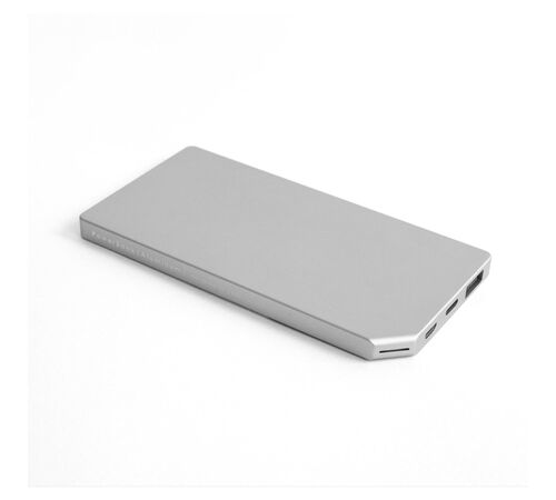 DesignNest PowerBank |Slim| Aluminium 5.000mAh microUSB/Lightning - Ασημί