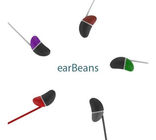DesignNest earBeans |Bass| Ελαφριά ακουστικά σε σχήμα φασολιού με υποδοχή Lightning (γκρι)
