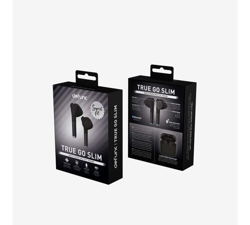 Defunc TRUE GO SLIM Bluetooth 5.2 Ασύρματα True Wireless Ακουστικά με θήκη (μαύρο)