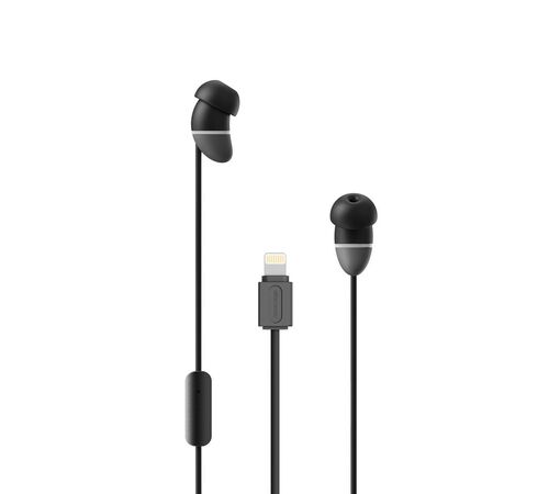 DesignNest earBeans |Bass| Ελαφριά ακουστικά σε σχήμα φασολιού με υποδοχή Lightning (γκρι)