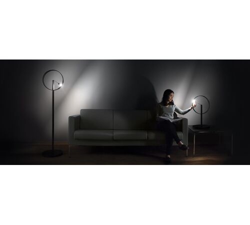 DesignNest Enso Floating Lamp Σφαιρική διακοσμητική λάμπα διαμέτρου 30 εκατοστών με ροοστάτη αφής (Μαύρο)