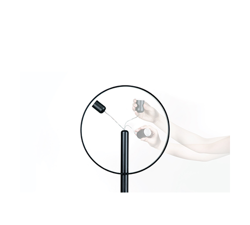 DesignNest Enso Floating Lamp Σφαιρική διακοσμητική λάμπα διαμέτρου 30 εκατοστών με ροοστάτη αφής (Μαύρο)