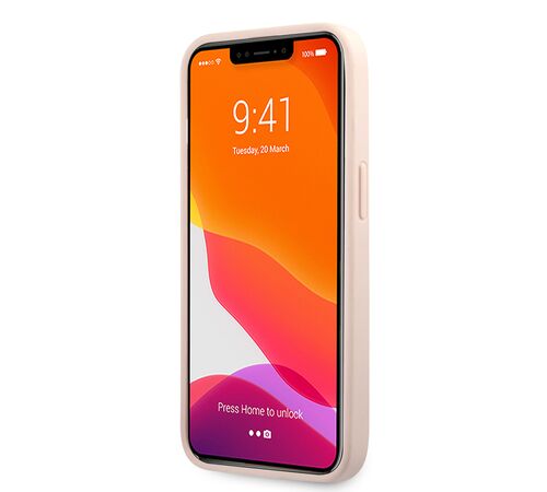 Guess "4G Logo Collection" Printed Stripe Θήκη προστασίας από δερματίνη – iPhone 13 Pro Max (Ροζ)