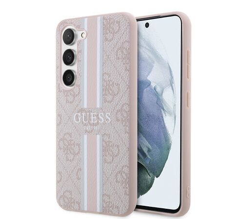Guess "4G Logo Collection" Samsung Galaxy S23- S911 Printed Stripe - Θηκη Προστασίας απο δερματίνη (Ροζ)