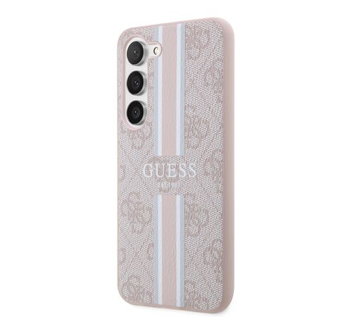 Guess "4G Logo Collection" Samsung Galaxy S23- S911 Printed Stripe - Θηκη Προστασίας απο δερματίνη (Ροζ)