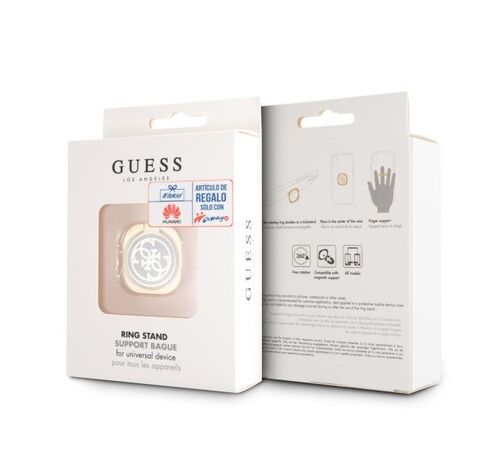 Guess 4G Ring Stand Μοντέρνο Pop Holder για smartphone σε μαύρο/χρυσό