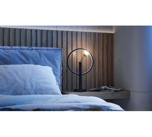 DesignNest Enso Floating Lamp Σφαιρική διακοσμητική λάμπα διαμέτρου 30 εκατοστών με ροοστάτη αφής (Μαύρο)