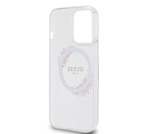 Guess “Flowers Wreath Collection” MagSafe Hard Case Θήκη προστασίας από σκληρό πλαστικό – iPhone 13 Pro (Διάφανο – GUHMP13LHFWFCT)