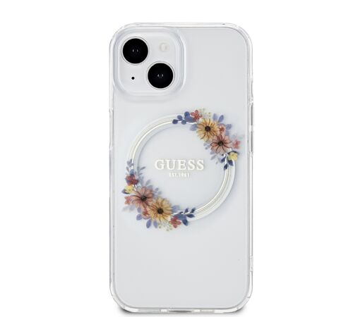 Guess “Flowers Wreath Collection” MagSafe Hard Case Θήκη προστασίας από σκληρό πλαστικό – iPhone 14 (Διάφανο – GUHMP14SHFWFCT)