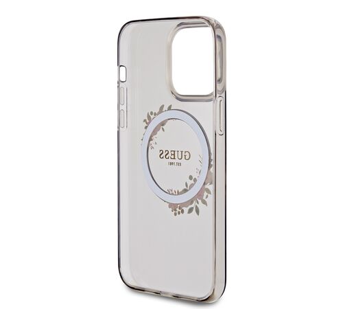 Guess “Flowers Wreath Collection” MagSafe Hard Case Θήκη προστασίας από σκληρό πλαστικό – iPhone 14 Pro Max (Μαύρο – GUHMP14XHFWFCK)