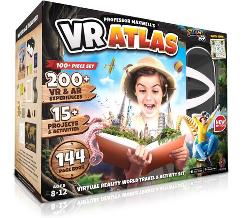 Abacus Brands VR Atlas Επιστημονικό σετ εικονικής πραγματικότητας του καθηγητή Maxwell – Πλήρης Αγγλική Έκδοση – Περιλαμβάνει Γυαλιά VR