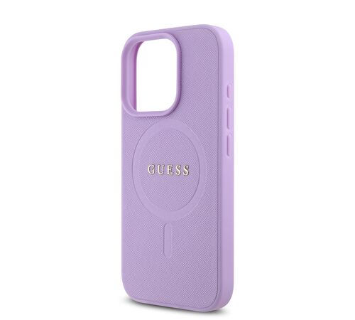 Guess Magsafe “Saffiano Collection" Hard Case Θήκη προστασίας από δερματίνη – iPhone 16 Pro Max (Μωβ – GUHMP16XPSAHMCU)