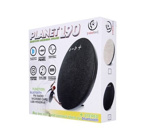 Rebeltec Planet 190 Bluetooth Speaker (12W RMS) Φορητό Ηχείο Bluetooth Beige