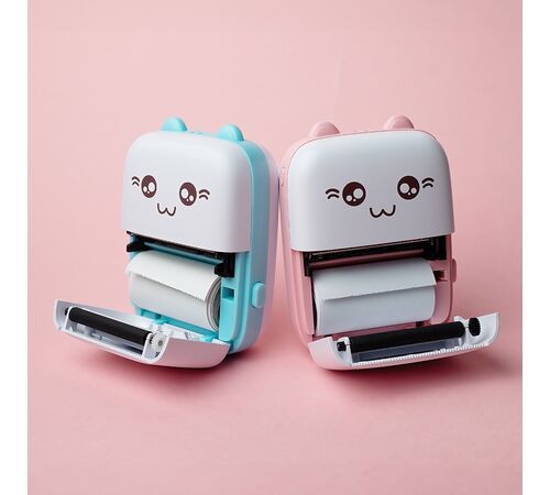 Maxlife Bluetooth thermal printer MXTP-100 pink - Παιδική ψηφιακή φωτογραφική μηχανή στιγμιαιας εκτύπωσης σε ροζ χρώμα