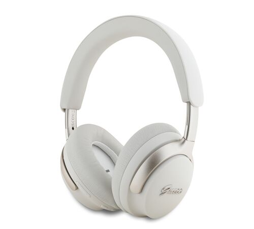 Guess Metal Script Logo Bluetooth ANC/ENC Headphones (Beige - GUBHC22PSFCSME)