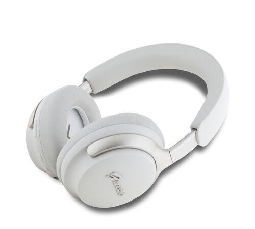 Guess Metal Script Logo Bluetooth ANC/ENC Headphones (Beige - GUBHC22PSFCSME)