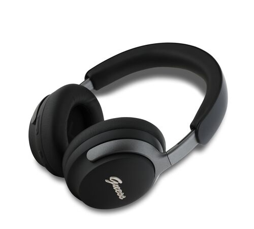 Guess Metal Script Logo Bluetooth ANC/ENC Headphones (Black - GUBHC22PSFCSMK)