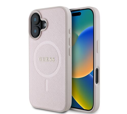 Guess Magsafe Hard Case Θήκη προστασίας από σκληρό πλαστικό – iPhone 16 (Ροζ – GUHMP16SPSAHMCP)