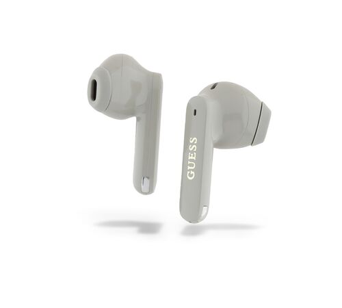 Guess Elongated Metallic Classic Printed Logo True Wireless ENC Earphones (Gold - GUTWSC2MCDSD)