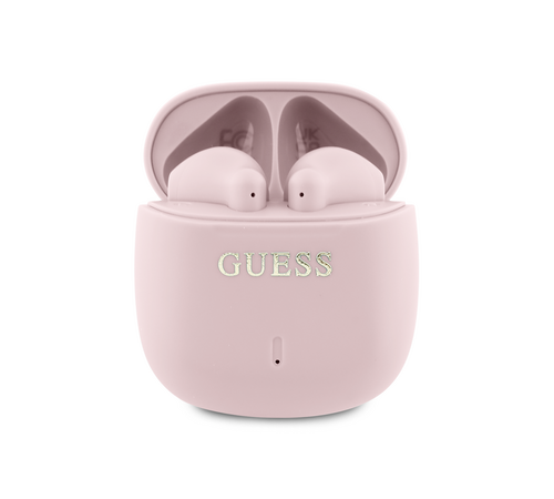 Guess Printed Classic Logo Bluetooth Stereo Headset True Wireless Ασύρματα Ακουστικά & θήκη φόρτισης (Ροζ – GUTWSJ14ESGP)