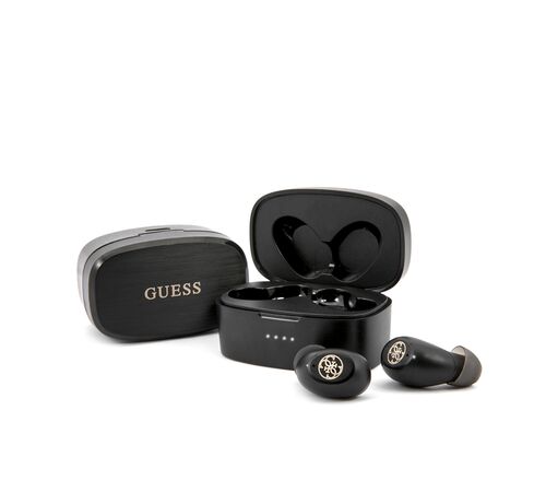 Guess Bluetooth Stereo Headset 5.0 True Wireless Ασύρματα Ακουστικά & θήκη φόρτισης (Μαύρα - GUTWSJL4GBK)