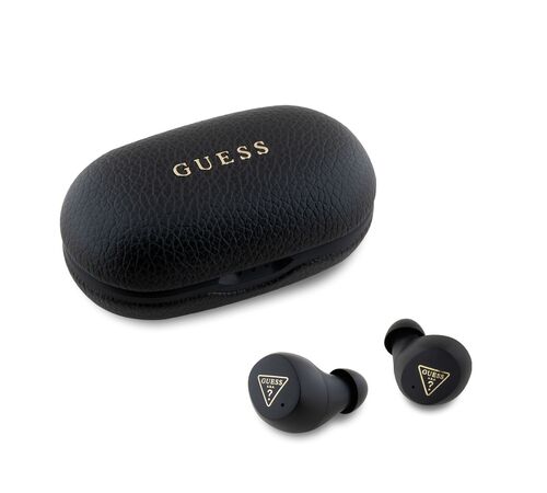 Guess Grained Printed Classic Logo True Wireless ENC Earphones (Black - GUTWSPGTSPSK)