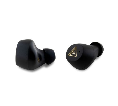 Guess Grained Printed Classic Logo True Wireless ENC Earphones (Black - GUTWSPGTSPSK)