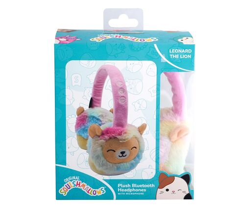 Lazerbuilt Squishmallows Leonard the Lion – Λούτρινα Ασύρματα Παιδικά Ακουστικά με Μικρόφωνο