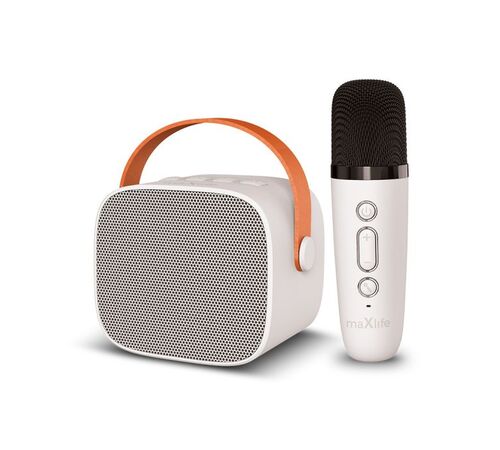 Maxlife Bluetooth Karaoke Speaker MXKS-100 – Φορητό Σύστημα Καραόκε σε Λευκο Χρώμα