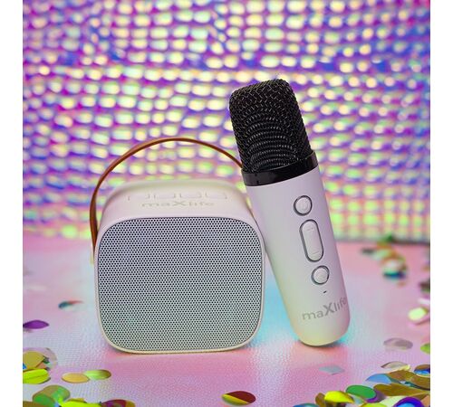 Maxlife Bluetooth Karaoke Speaker MXKS-100 – Φορητό Σύστημα Καραόκε σε Λευκο Χρώμα