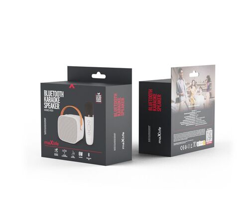 Maxlife Bluetooth Karaoke Speaker MXKS-100 – Φορητό Σύστημα Καραόκε σε Λευκο Χρώμα