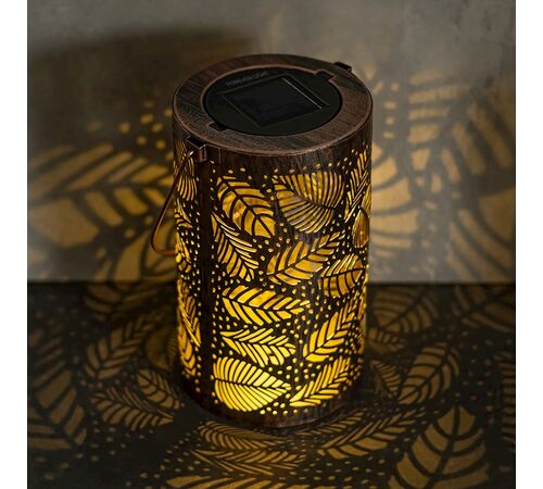Forever Light Solar LED lamp Moroccan leaves SUNARI FLS-210 - Φωτιστικό LED Εξωτερικού Χώρου σε καφέ χρώμα